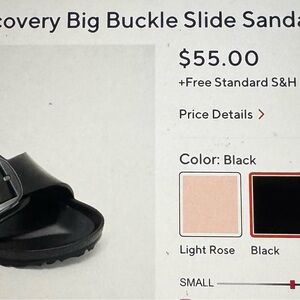 Birkenstock Black Big Buckle Slide Sandals